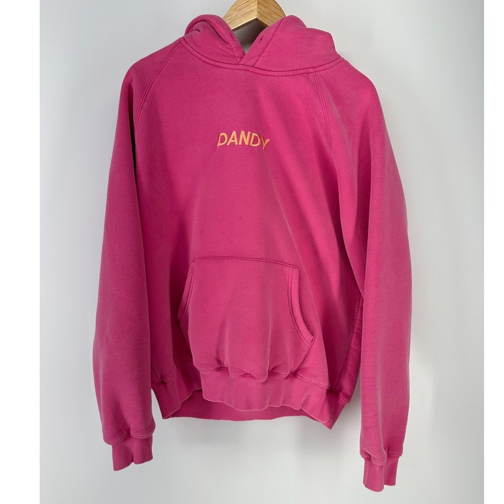 Dandy Worldwide Lets Watch The Sunset Pink Embroidered Oversized Lux Hoodie S